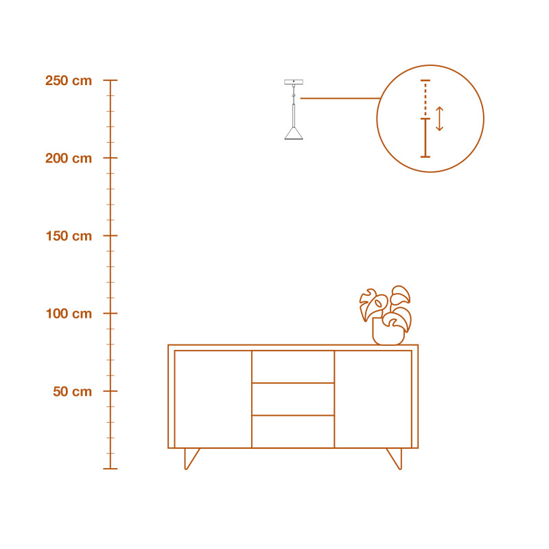 LED Світильник підвісний 5W 230V 330lm 3000K 120x1500mm [4099854460395] Osram DECOR FUJI 1XPENDANT