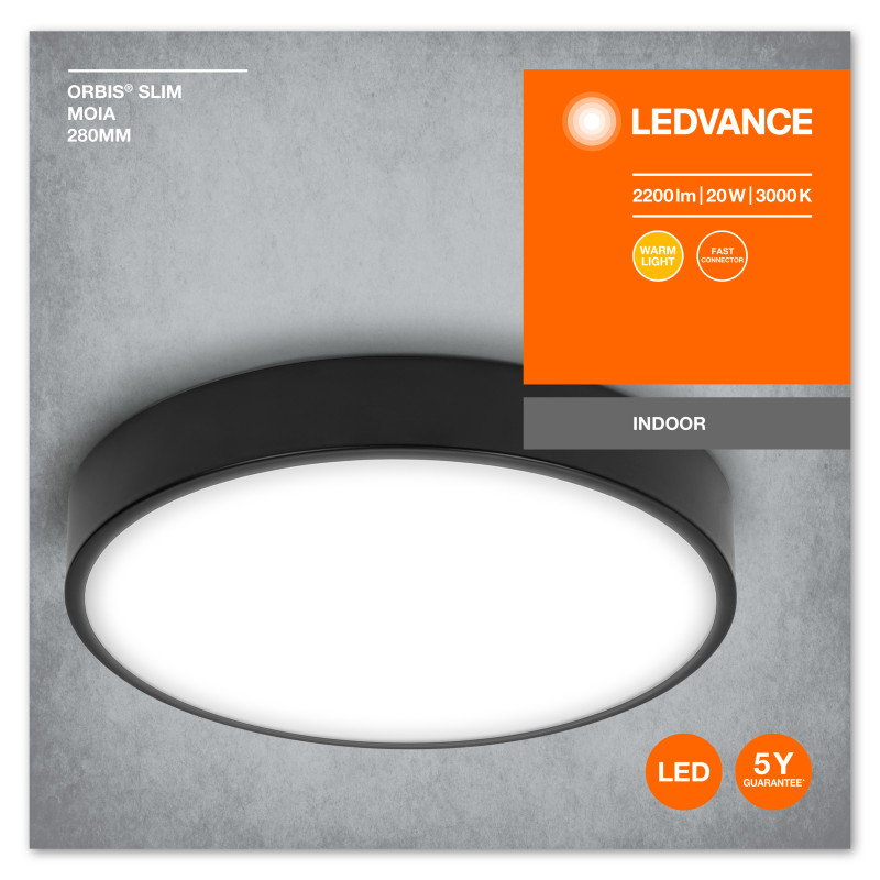LED Светильник накладной 20W 220V 1500-2200lm 3000K 40х280mm [4099854092442] LEDVANCE CEILING MOIA