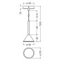 LED Світильник підвісний 5W 230V 330lm 3000K 120x1500mm [4099854460395] Osram DECOR FUJI 1XPENDANT