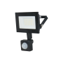 Прожектор LED 20W 230V 1600lm 6500K 122x140x40mm с датчиком движения черный [SLC-20-IP54-MS-B] Delta SLC-MS UEC