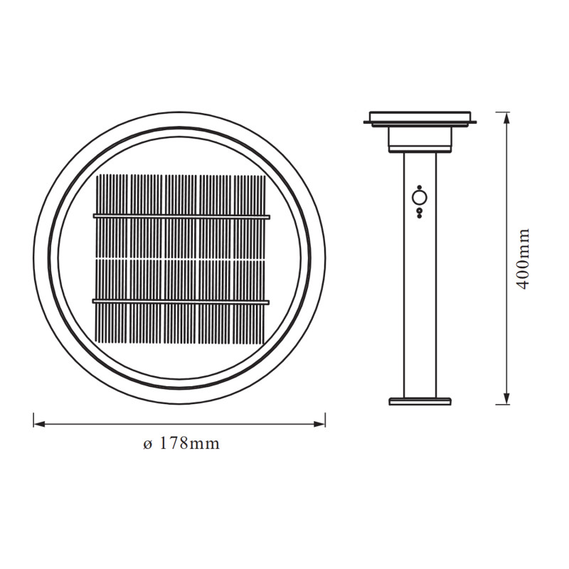 Світильник 6W 3.2V 400lm 3000K IP44 400x178mm [4058075392700] Ledvance ENDURA STYLE SOLAR DOUBLE CIRCLE