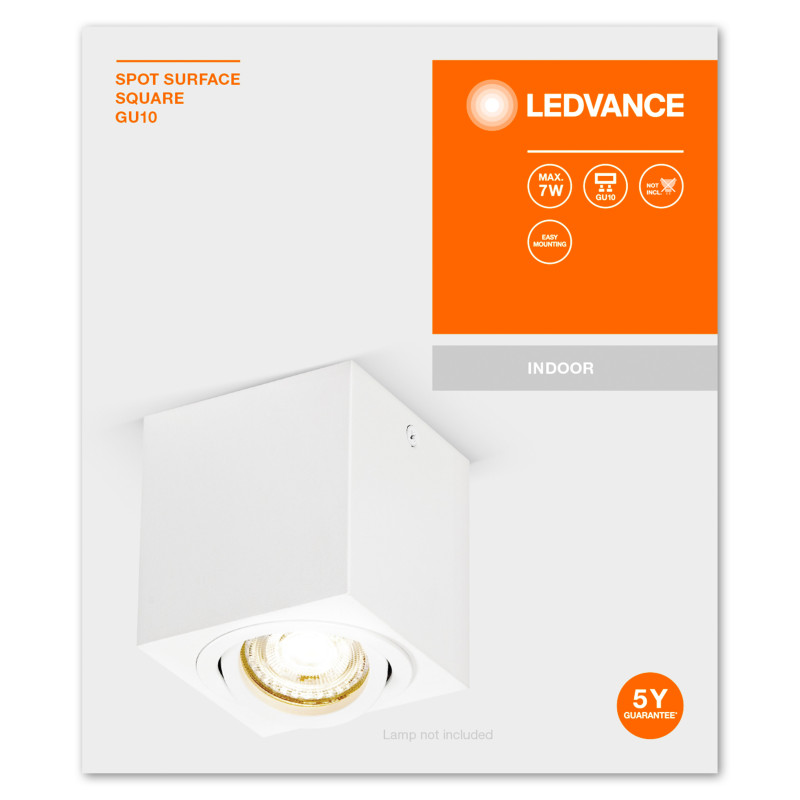 Светильник спотовый SURFACE 220V GU10 [4058075758704] 80х95х80mm ledvance