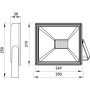 Прожектор LED 100W 220V 8000lm 6000K IP65 249x30x219mm [l0790005] E.NEXT e.LED.flood.stand.100.6000