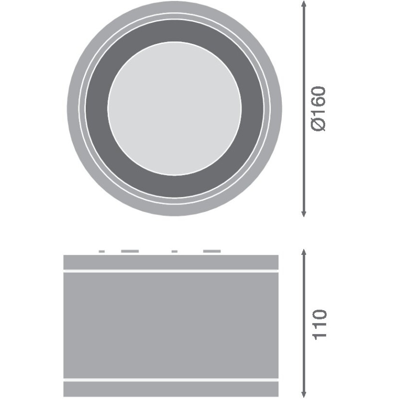 Накладной LED светильник 30W 220V 3150lm 3000K ⌀160mm IP65 белый [4058075769137] Ledvance DL Surface DN
