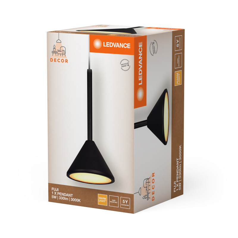 LED Светильник подвесной 5W 220V 180lm 3000K 120x1500mm [4058075841826] Ledvance DECOR FUJI 1XPENDANT