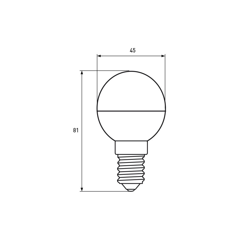 Лампа світлодіодна 7W 220V 700lm 4000K E14 45x81mm шар [4262380665019] EUROLAMP LED-G45-07144(P)