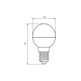 Лампа світлодіодна 7W 220V 700lm 4000K E14 45x81mm шар [4262380665019] EUROLAMP LED-G45-07144(P)