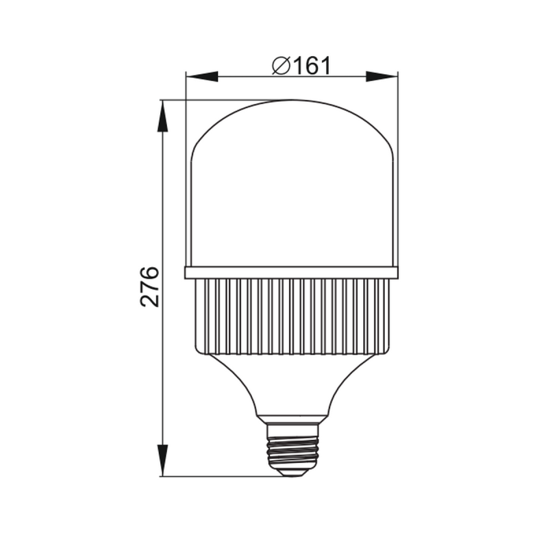 Лампа світлодіодна 60W 220V 5850lm 4100K E27/E40 161х276mm надпотужна [LLA-HP-060-230-41-E27-40] ALFA HP УЕК