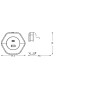 Нічник 15W 220V 4lm 3000K 81.2x76.7x76mm [4099854090264] Ledvance Lunetta Hexagon USB з датчиком освітленості