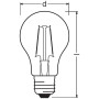 Лампа светодиодная 5W 220V 660lm 2700K E27 45х77mm груша [4058075212510] LED Star classic P OSRAM