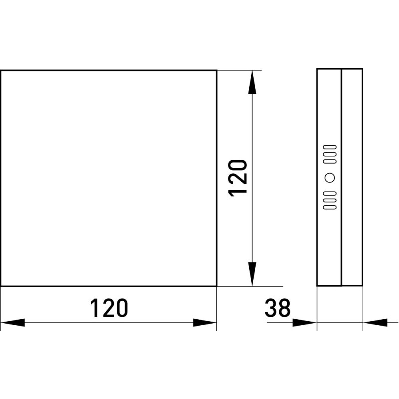 Накладной LED светильник 18W 220V 1620lm 4500K 120x120x38mm IP40 белый [l0861012] E.NEXT e.LED.stand.MP.Square.S.18.4500