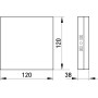 Накладной LED светильник 18W 220V 1620lm 4500K 120x120x38mm IP40 белый [l0861012] E.NEXT e.LED.stand.MP.Square.S.18.4500