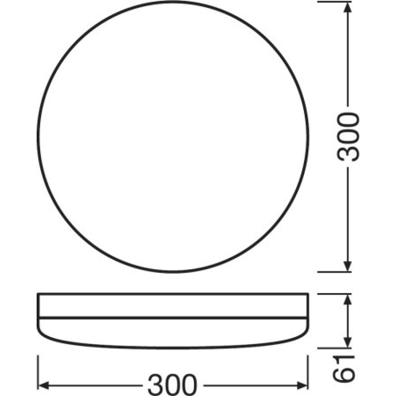 LED Светильник накладной 24W 220V 1800lm 3000K IP65 300х61mm белый [4058075062207] SF Compact RD300 Ledvance