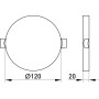 Встраиваемый LED светильник 18W 220V 1620lm 4500K ⌀120x20mm IP40 белый [l0861002] E.NEXT e.LED.stand.MP.Round.R.18.4500