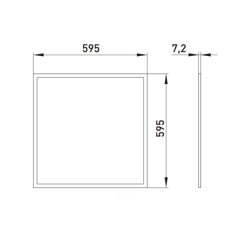 Світлодіодна панель 36W 3600lm 4000K 595x595x7,2mm IP20 [l0850101] E.NEXT e.LED.Panel.STAND.600.36.4000.without driver