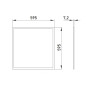 Світлодіодна панель 36W 3600lm 4000K 595x595x7,2mm IP20 [l0850101] E.NEXT e.LED.Panel.STAND.600.36.4000.without driver