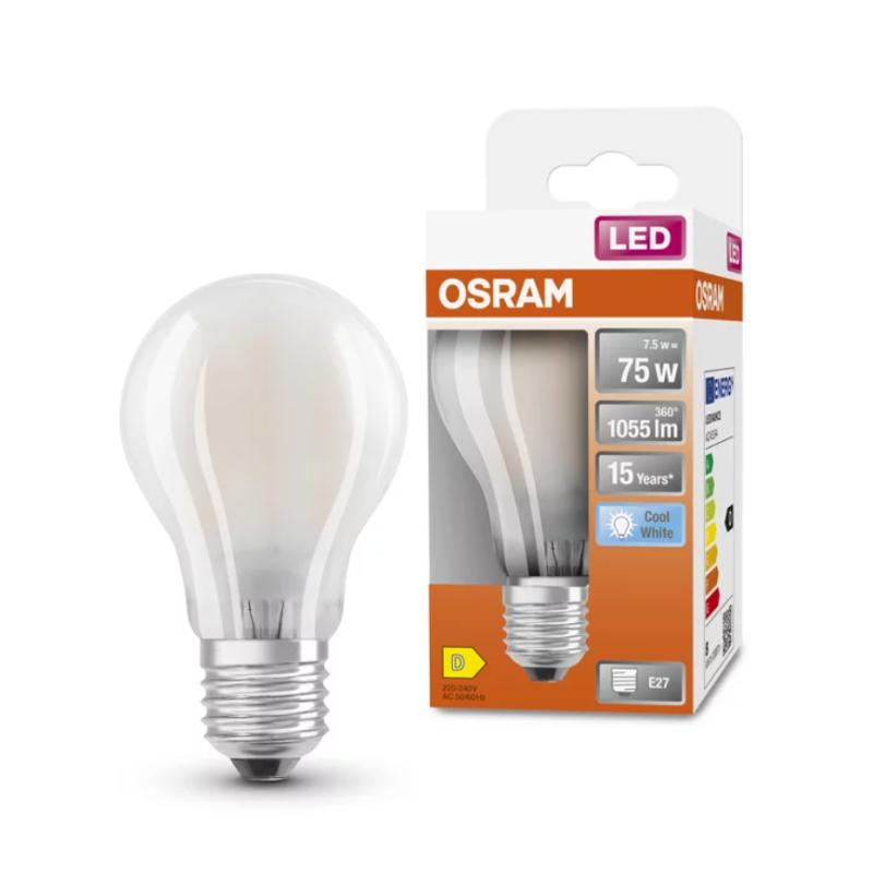 Лампа светодиодная 7.5W 220V 1055lm 4000К E27 60х105mm груша [4058075115934] LED Retrofit CLASSIC A OSRAM