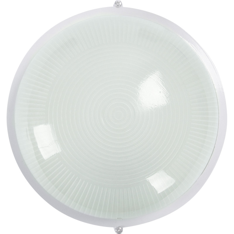 Світильник 100W 230V E27 IP54 круглий 254х125mm білий [l002019] E.NEXT e.light.1301.1.100.27.white