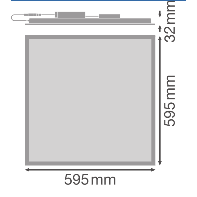 Светодиодная панель 33W 4320lm 6500K 595x595x32mm IP40 [4099854014901] Ledvance PL CMFT P