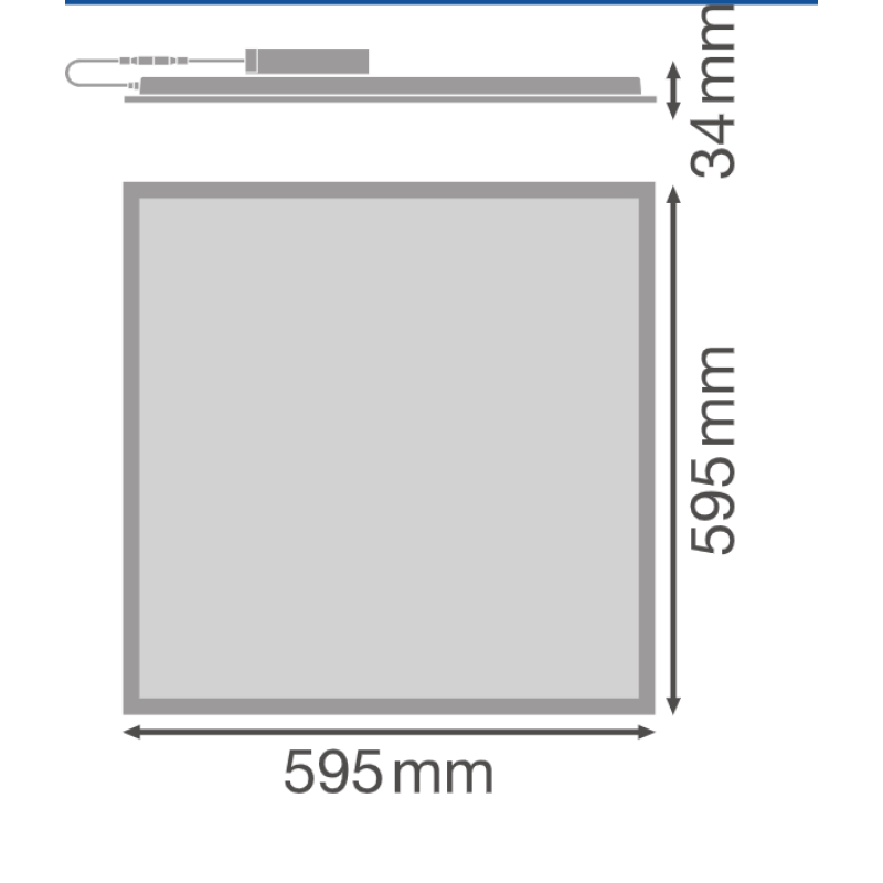 Светодиодная панель 33W 3630lm 6500K 595x595x32mm IP40 [4099854017308] Ledvance PL COMP V