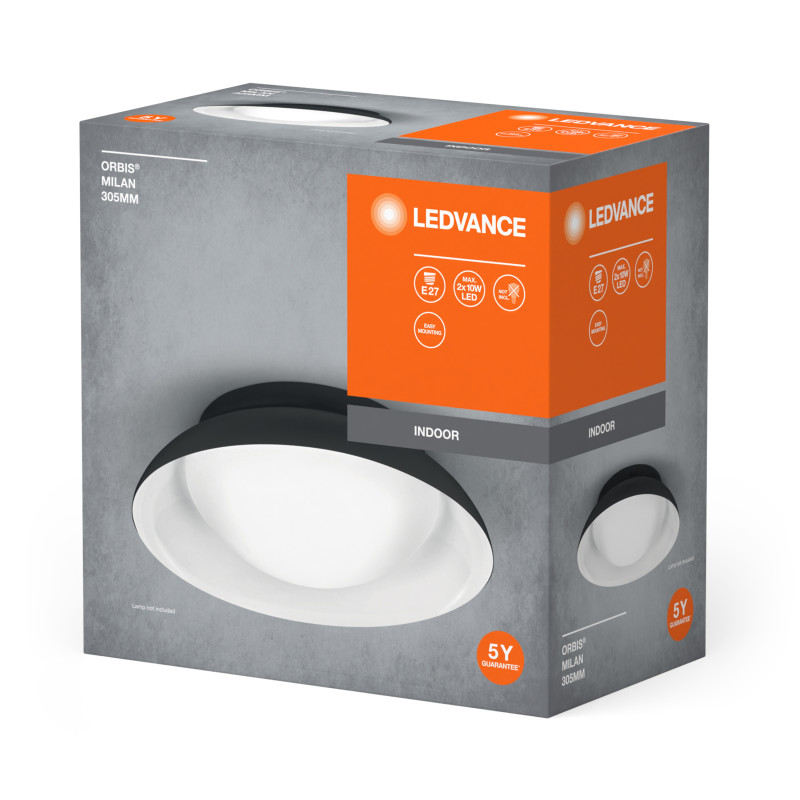LED Светильник накладной 2хE27 220V 100х305mm [4058075829107] LEDVANCE ORBIS MILAN