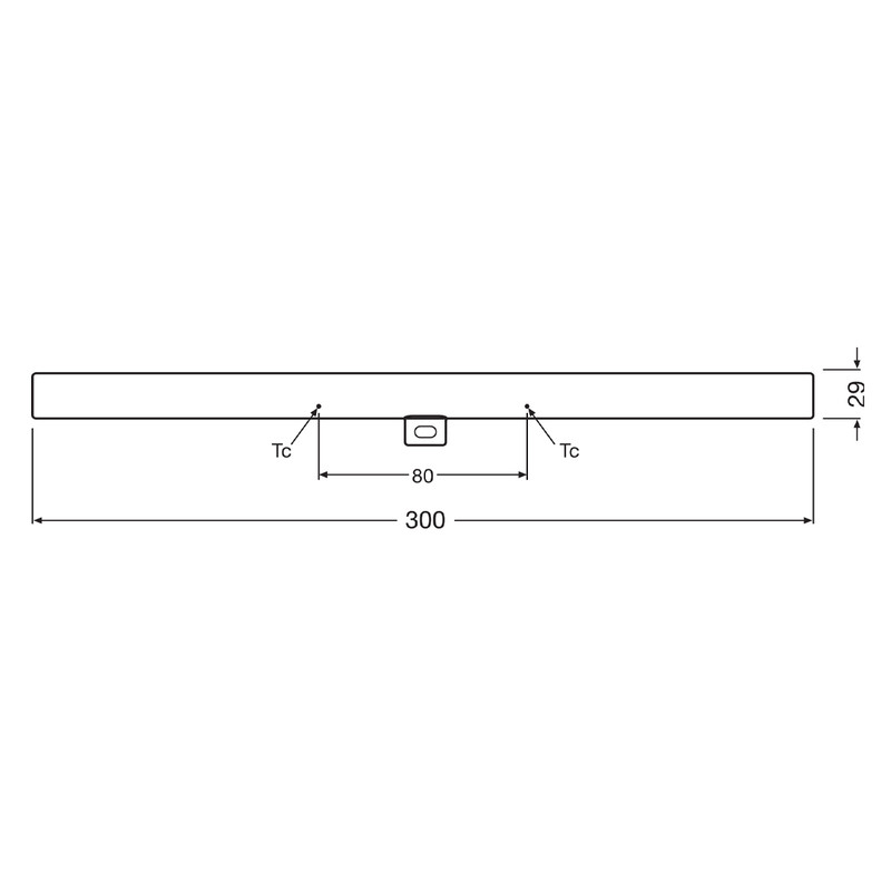 Лампа светодиодная 3W 220V 275lm 2700K S14d DIM 29x300mm прямая [4099854232817] OSRAM LEDinestra