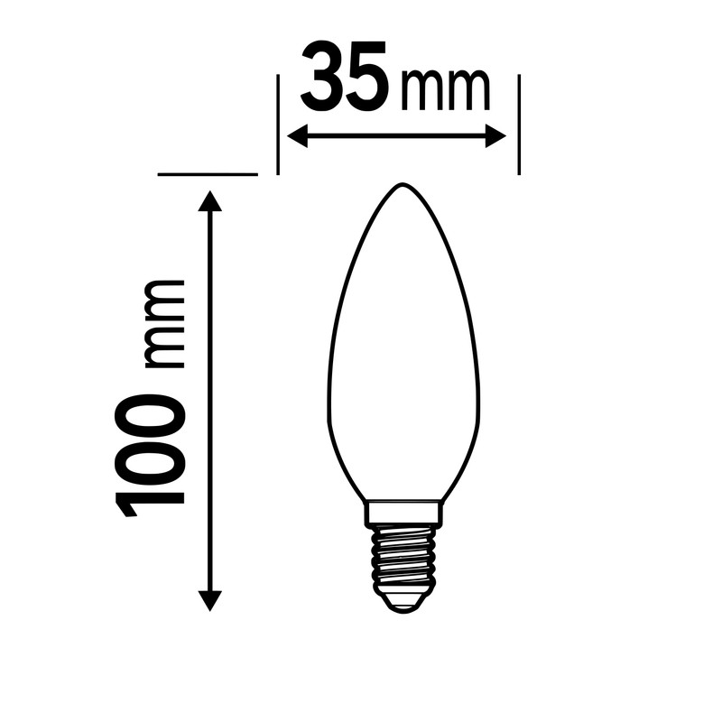 Лампа LED филаментная 5.5W 220V 806lm 4000K E14 35x100mm свеча [4099854116339] OSRAM Star Classic B60 Filament