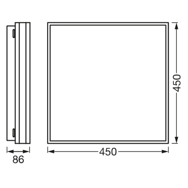 SMART світильник стельовий 42W 220V 4400lm 3000-6500K TW WIFI 450х86х450mm [4058075572690] Ledvance Magnet DIM
