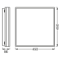 SMART світильник стельовий 42W 220V 4400lm 3000-6500K TW WIFI 450х86х450mm [4058075572690] Ledvance Magnet DIM
