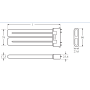 Лампа люминесцентная компактная 24W 87V 1700lm 3000K 2G10 170x16.3mm U-образная [4050300333601] OSRAM DULUX F