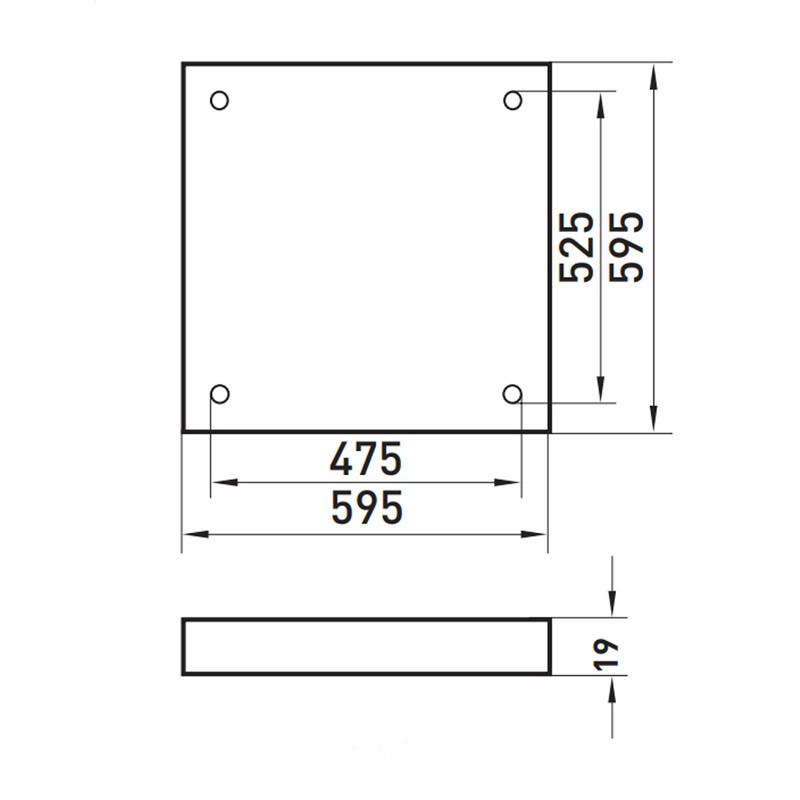 Светодиодная панель 36W 3000lm 4500K 595x595x19mm с опаловым рассеивателем IP20 [l0850005] E.NEXT e.LED Surface 600.Opal