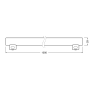 Лампа светодиодная 9.9W 1000mm 220V 1055lm 2700K S14s DIM 1000х29mm прямая [4058075607095] OSRAM LEDinestra