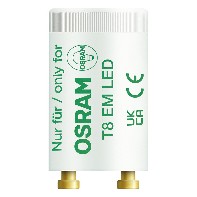 Пускач (стартер) для одинарного вмикання лампи LED TUBE T8 EM Ø21x40mm (блістер 2шт) [4058075013674] Osram