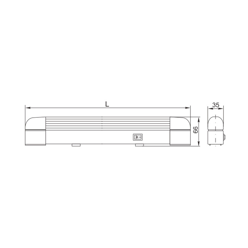 Светильник 18W 230V 1100lm 6400K T8/G13 IP20 654х35х66мм белый [LLPO0-3011-1-18-K01] ЛПО3011 УЕК