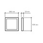 Світлодіодна панель 40W 4000lm 5000K 595x595x23mm IP20 [4262380661059] EUROLAMP LED-Panel-40/50(FR)