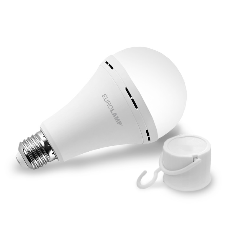 Лампа LED с аккумулятором 7W 230V 560lm 4000K 1200mA/h 60x125mm [4262547133634] Eurolamp LED-A60-07274(EM)AV