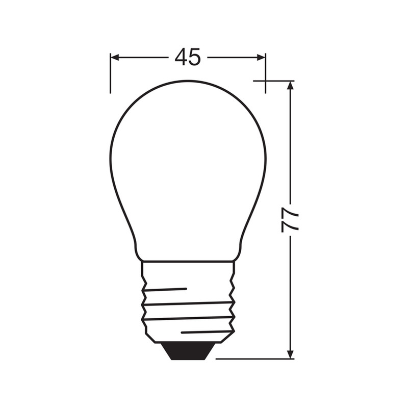 Лампа світлодіодна 7W 230V 1055lm 4000K E27 45x77mm куля [4099854546907] LED VALUE CL P75 OSRAM