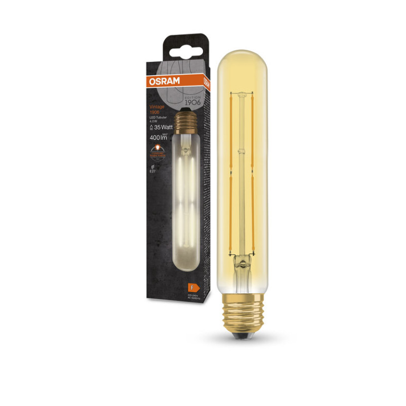 Лампа LED винтажная 4W 220V 400lm 2000K E27 32x185mm [4099854091889] OSRAM VINTAGE 1906 LED SPECIAL SHAPES