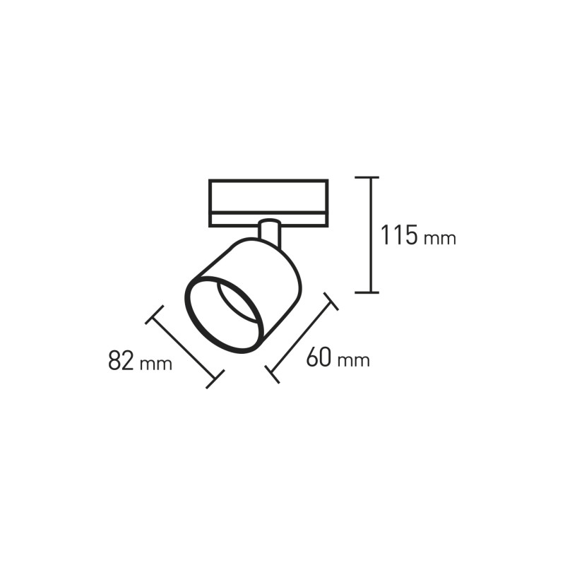 Светильник трековый LED 30W 230V GX53 115x82x60mm белый [4262380667167] LHT-GX53(white) EUROLAMP