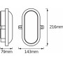 Светильник 11W 230V 840lm 4000K IP54 216х79х143mm [4099854428654] Osram LED BULKHEAD