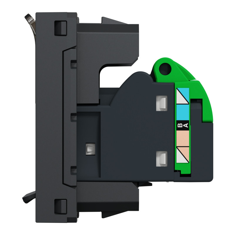 Розетка компьютерная RJ45 категория 6STP 1 модуль антрацит [NU341654] ABS-UV Unica New Шнейдер Электрик