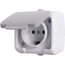 Розетка с заземлением наружная IP54 серый [s035066] E.NEXT e.aqua.1231.grg
