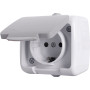 Розетка с заземлением наружная IP54 серый [s035066] E.NEXT e.aqua.1231.grg