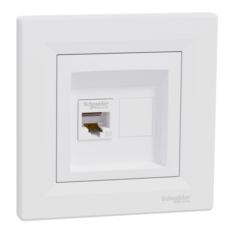 Розетка комп'ютерна з RJ45 UTP кат.5Е Asfora біла ABS [EPH4300121] Шнейдер Електрік
