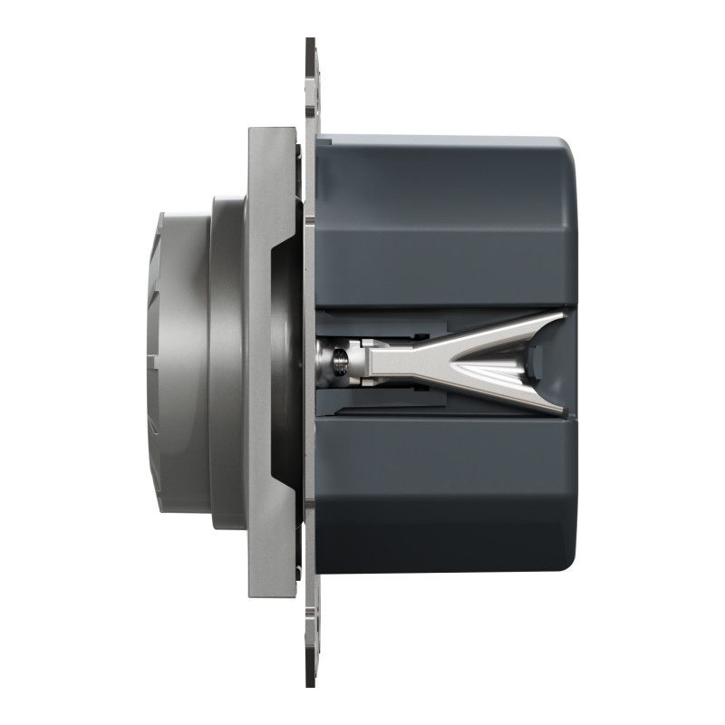 Поворотный LED диммер RC 3-370Вт ASFORA 83x83x47mm алюминий [EPH6800161] Schneider Electric