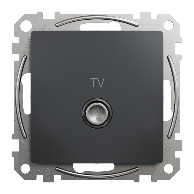 Концевая TV розетка 4 дБ черная [SDD114471] ABS-UV Sedna Design&Element Шнейдер Электрик
