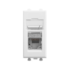 Розетка компьютерная RJ45 категория 6 экранированная 1 модуль белый [4400391] ДКС Avanti