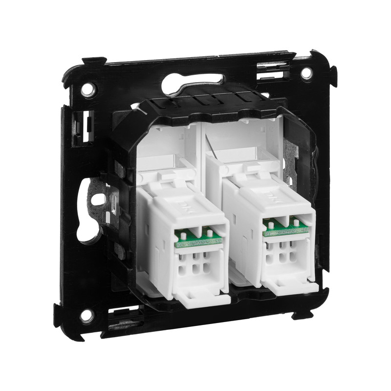 Розетка подвійна комп'ютерна RJ45 категорія 5е білий [4400464] ДКС Avanti