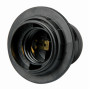 Патрон E27 електричний з гайкою 57х40mm пластик чорний [s9100007] e.lamp socket with nut.e27.pl.black E.NEXT