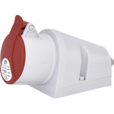 Силовая розетка 3P+N+PE 16А 400В стационарная IP44 красная [4482036] EZ-1653 ETI